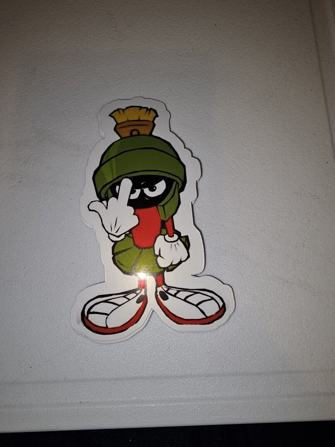 Marvin Giving The Bird Vinyl Sticker