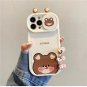 Cute Bear Cartoon Animals Shockproof Phone Case For iPhone 13 Pro Max Soft Back Cover Case