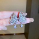 Fashion Trend Unique Design Elegant Delicate Zircon Water Drop Butterfly Earrings For Women