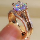Rose Gold Rings for Women Classic Cubic Zirconia Rings Wedding Engagement Jewelry