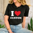 Custom Text T-Shirt Black Color