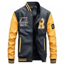 Korean Fashion Mens PU Leather Baseball Jackets Zip Casual Coats Outwear 4 Color Korean Fashion Mens PU Leather Baseball Jackets Zip Casual Coats Outwear 4 Color