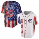 Trump 45 Pro Trump Smoke American Flag Baseball Jersey
