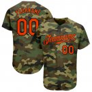 CUSTOM CAMO ORANGE-BLACK BASEBALL JERSEY