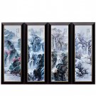 Big four seasons landscape ceramic wall hanging plates for living room