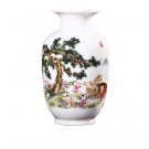 Winter melon shape three sheep and sun pattern ceramic vase