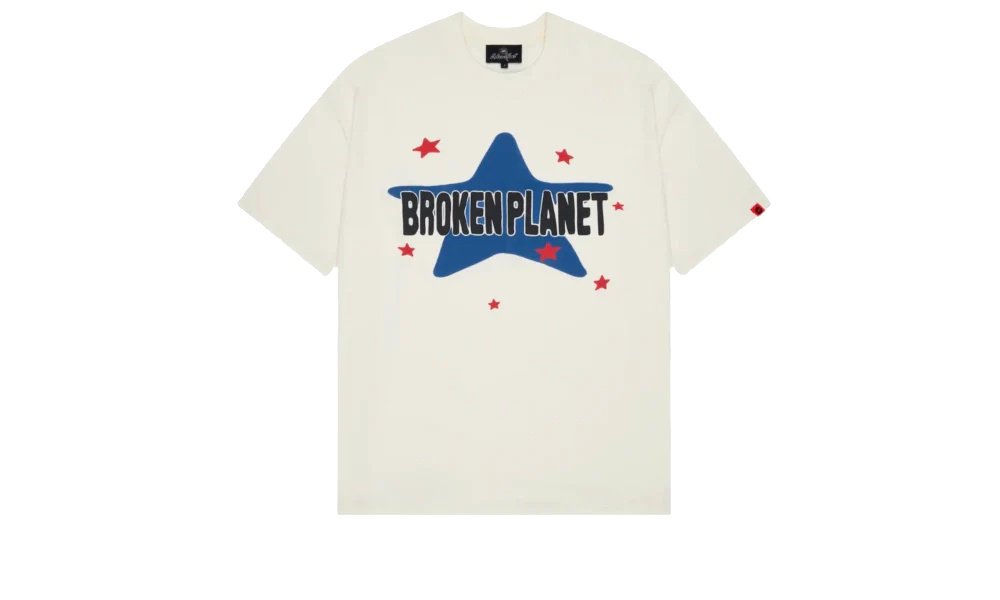 2026 & 2027 Broken Planet Star T-Shirt Vanilla White