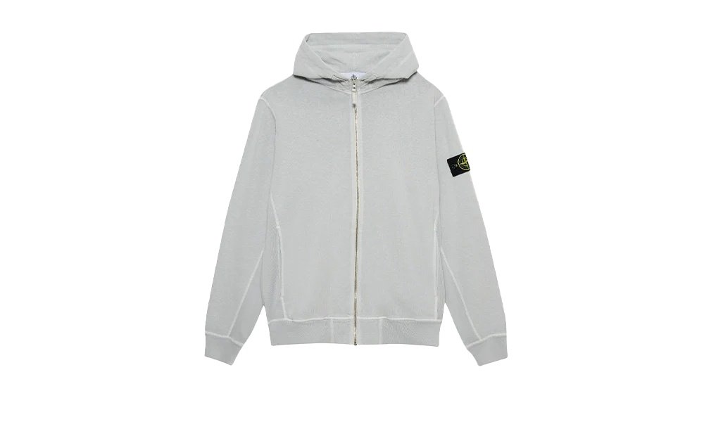 2026 & 2027 Stone Island Zipped Sweatshirt Light Grey