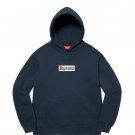 2026 & 2027 Supreme Bling Box Logo Hooded Sweatshirt Navy