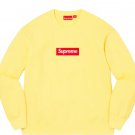 2026 & 2027 Supreme Box Logo Crewneck Pale Yellow