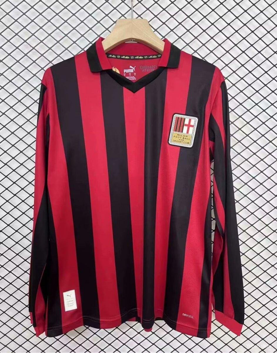 AC Milan 125Th Anniversary Home 24/25 Long Sleeves Soccer Football Futbol Jersey