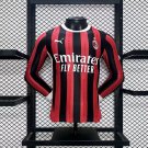 AC Milan Home 24/25 Long Sleeves Player Authentic Soccer Football Futbol Jersey Kit