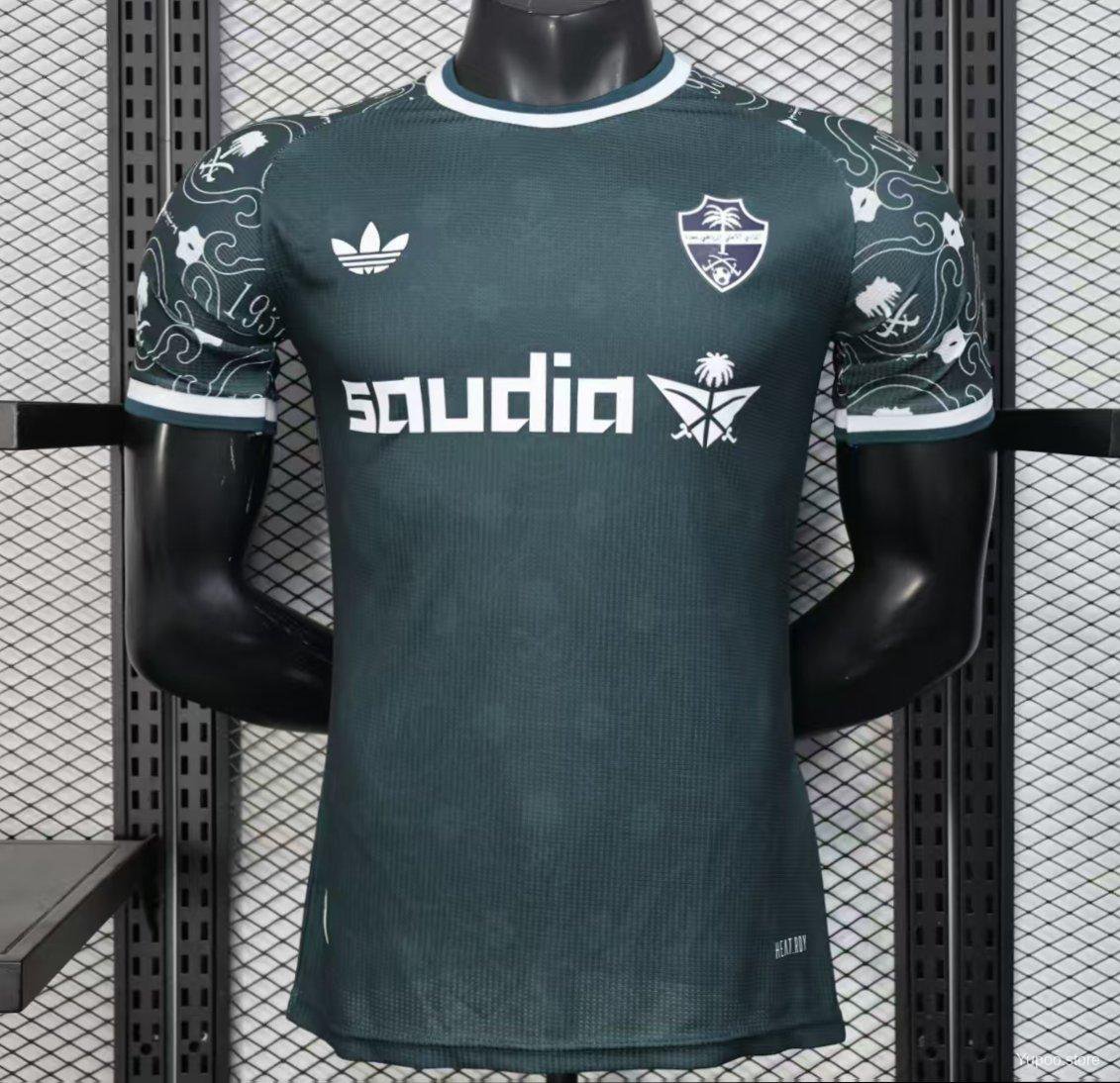 Al-Ahli Saudi Dark Green with Traditional Arabic Pattern 25/26 Player Jersey