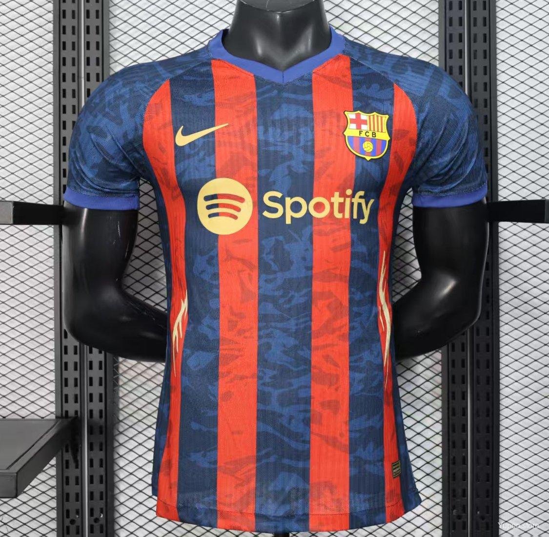 Barcelona Home Blue Red Stripes 25/26 Player Jersey