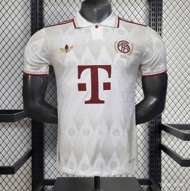 Bayern Munich White Polo 25/26 Player Soccer Football Futbol Adults Jersey