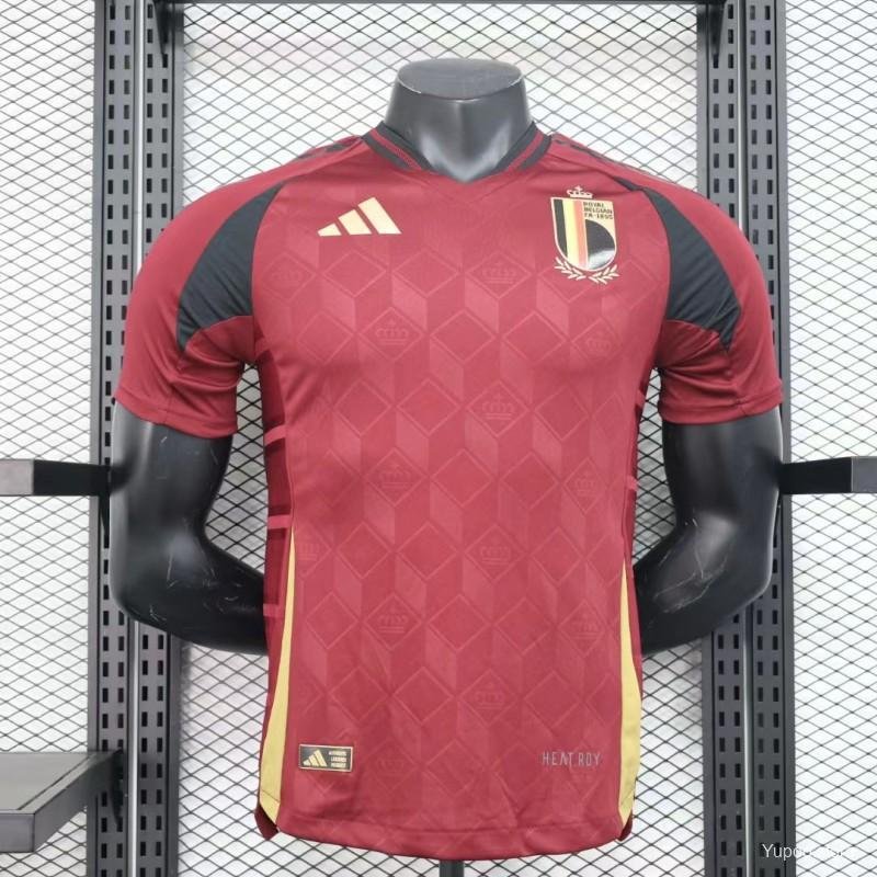 Belgium Home 2024 Player Authentic Soccer Football Futbol Jersey Kit