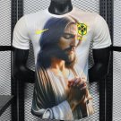 Brazil White with Jesus Praying Portrait 2025 Player Jersey