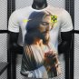 Brazil White with Jesus Praying Portrait 2025 Player Jersey