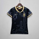 Brazil Woman Black Concept FIFA World Cup Soccer Football Jersey Kit