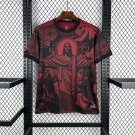 Brazil X Christ Special Edition 25/26 Soccer Football Jersey Kit - Black & Red