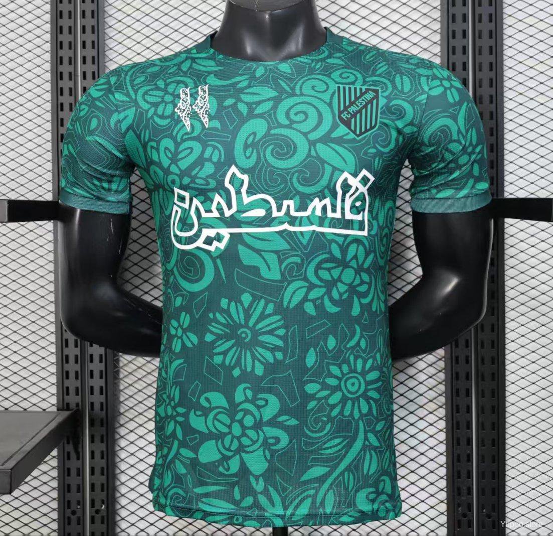 FC Palestine Green with Traditional Islamic Pattern 25/26 Player Jersey