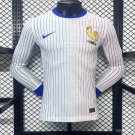 France Away Long Sleeve 2024 Player Authentic Soccer Football Futbol Jersey Kit
