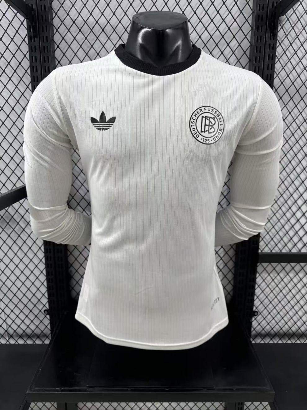 Germany 125th Anniversary white 25/26 Long Sleeve Player Soccer Football Futbol Adults Jersey