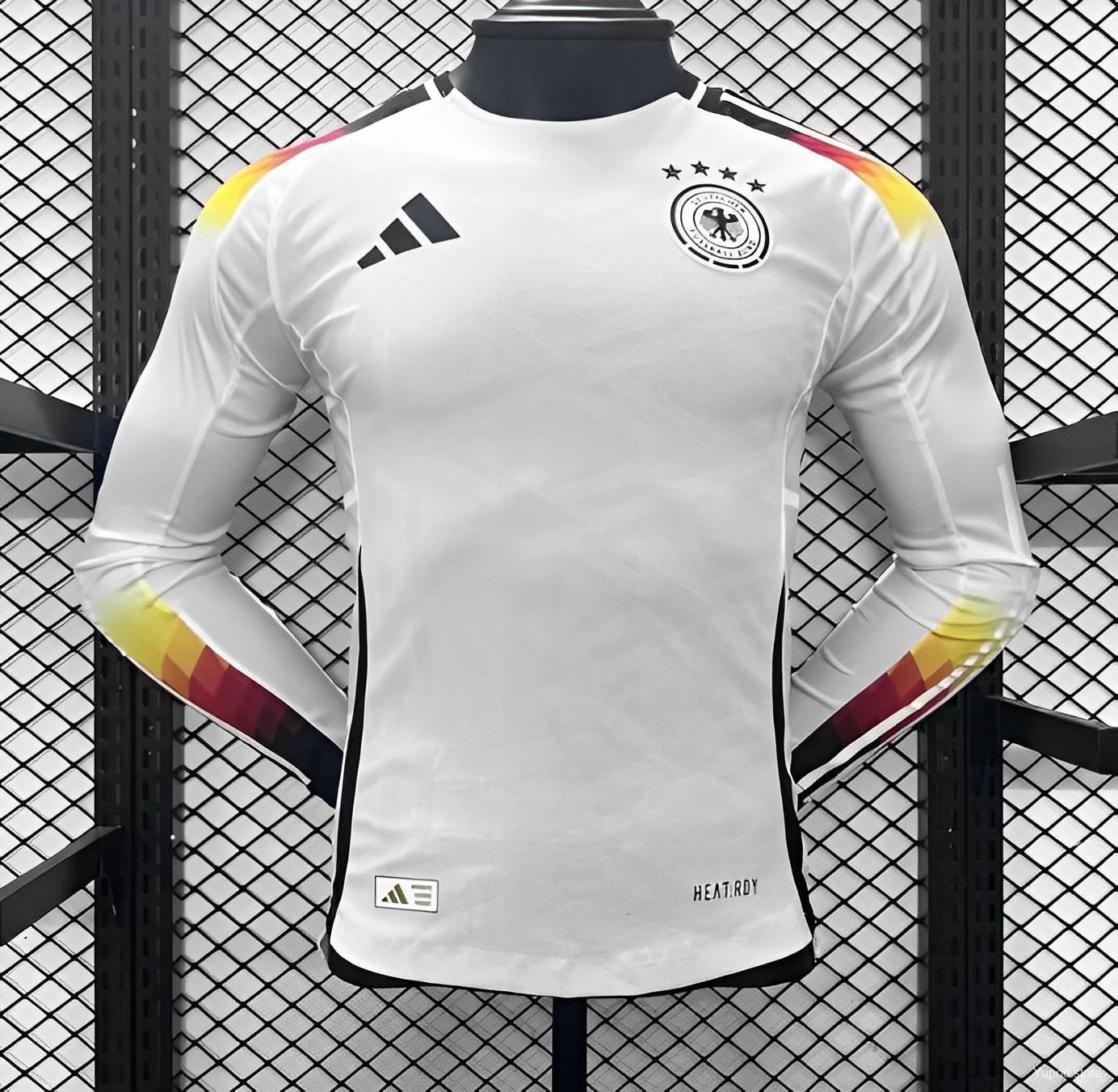 Germany Home Long Sleeve 2024 Player Authentic Soccer Football Futbol Jersey Kit