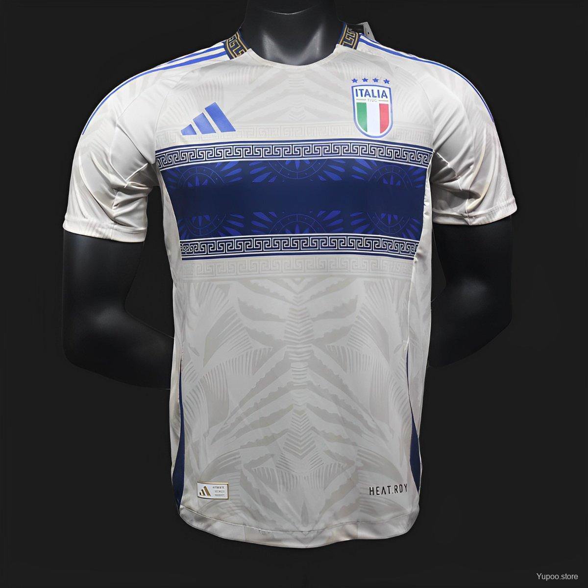 Italy x Versace White 2024 Player Soccer Football Futbol Adults Jersey