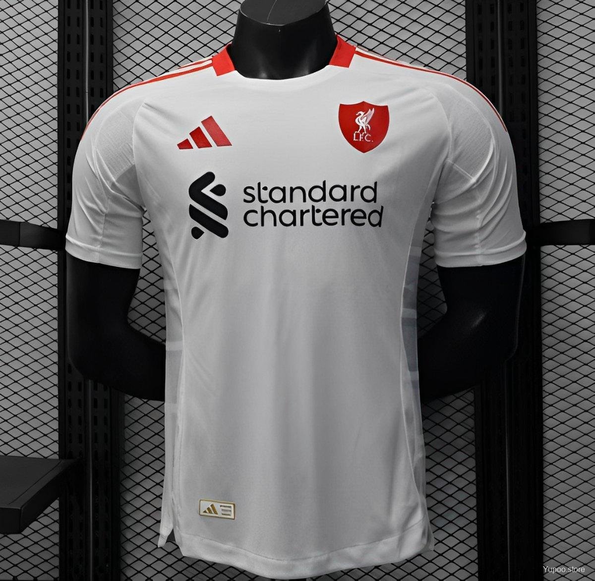 Liverpool Away White 25/26 Player Soccer Football Futbol Adults Jersey