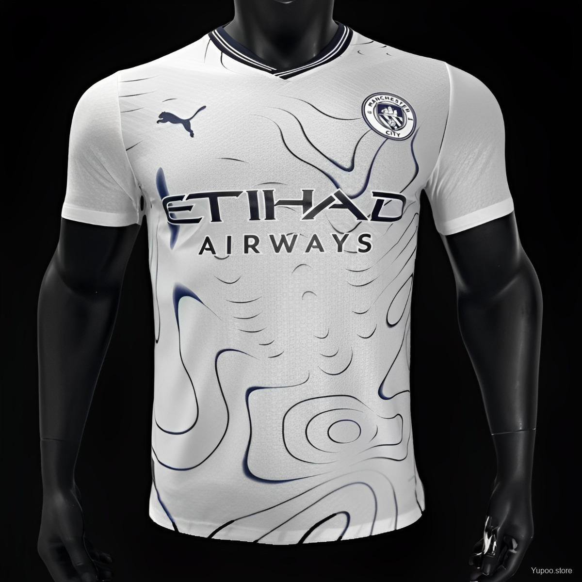 Manchester City Away White 24/25 Player Soccer Football Futbol Adults Jersey