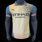 Manchester City White_Pink Special 24/25 Player Soccer Football Futbol Adults Jersey