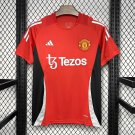 Manchester United Red Pre-match Training 24/25 Adult Football Futbol Soccer Jersey