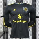 Manchester United Third Black 25/26 Long Sleeve Player Jersey