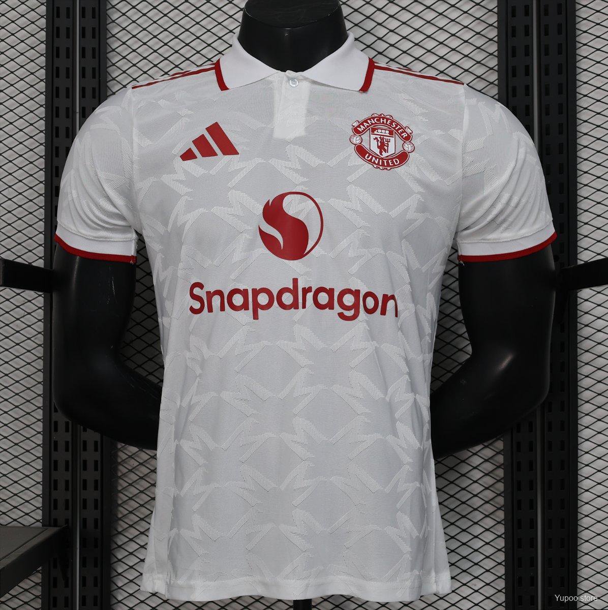 Manchester United White Special 25/26 Player Soccer Football Futbol Adults Jersey