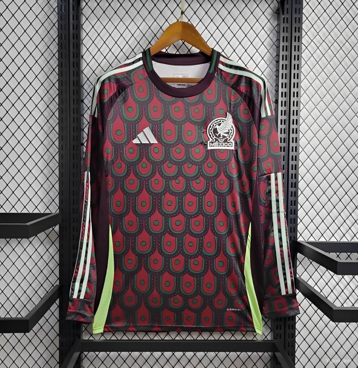 Mexico Home Long Sleeve 2024 Soccer Football Jersey