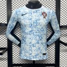 Portugal Away Long Sleeve 2024 Player Authentic Soccer Football Futbol Jersey Kit