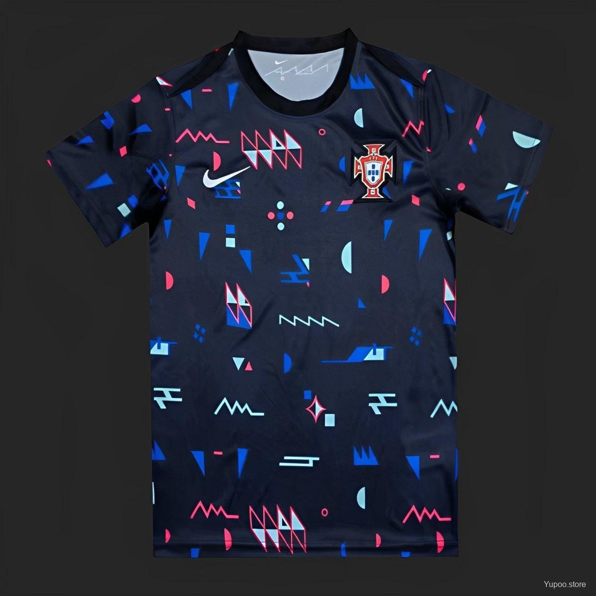 Portugal Pre-match Small Geometric Patterns 2024 Soccer Football Jersey