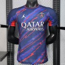 PSG Paris Saint-Germain Blue with Red Lightning Pattern 25/26 Player Jersey