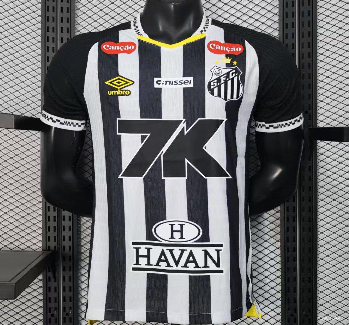 Santos Away With Full Sponsors 25/26 Player Jersey