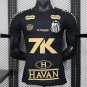 Santos FC Black with Textured Pattern Jersey With Full Sponsors 25/26 Player Jersey
