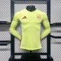 Spain Away Long Sleeve Yellow 2024 Player Authentic Soccer Football Futbol Jersey Kit