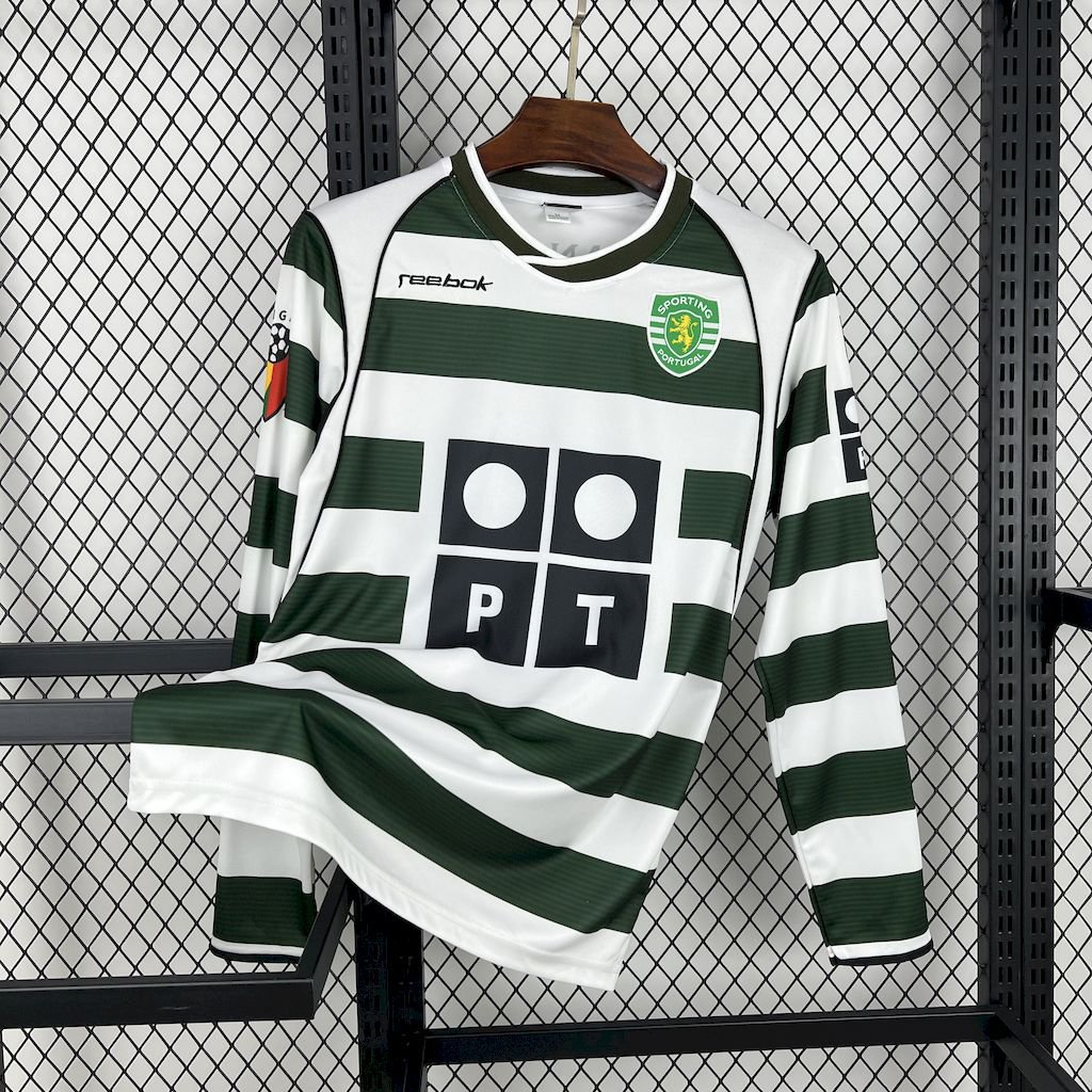 Sporting CP Home Retro 200/1/03 Long Sleeve Adult Soccer Football Jersey