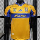 Tigres UANL Home Yellow with Blue Stripes 25/26 Player Soccer Football Futbol Adults Jersey