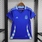 Women Argentina Away Blue 2024 Soccer Football Jersey Kit