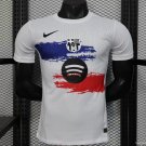 Barcelona White with Blue and Red Brush Stroke 25/26 Player Jersey