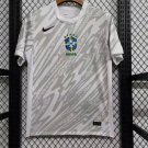 Brazil White Goalkeeper 2024 Soccer Football Futbol Adults Jersey Kit