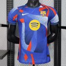 FC Barcelona Blue with Abstract Geometric Pattern 25/26 Player Jersey