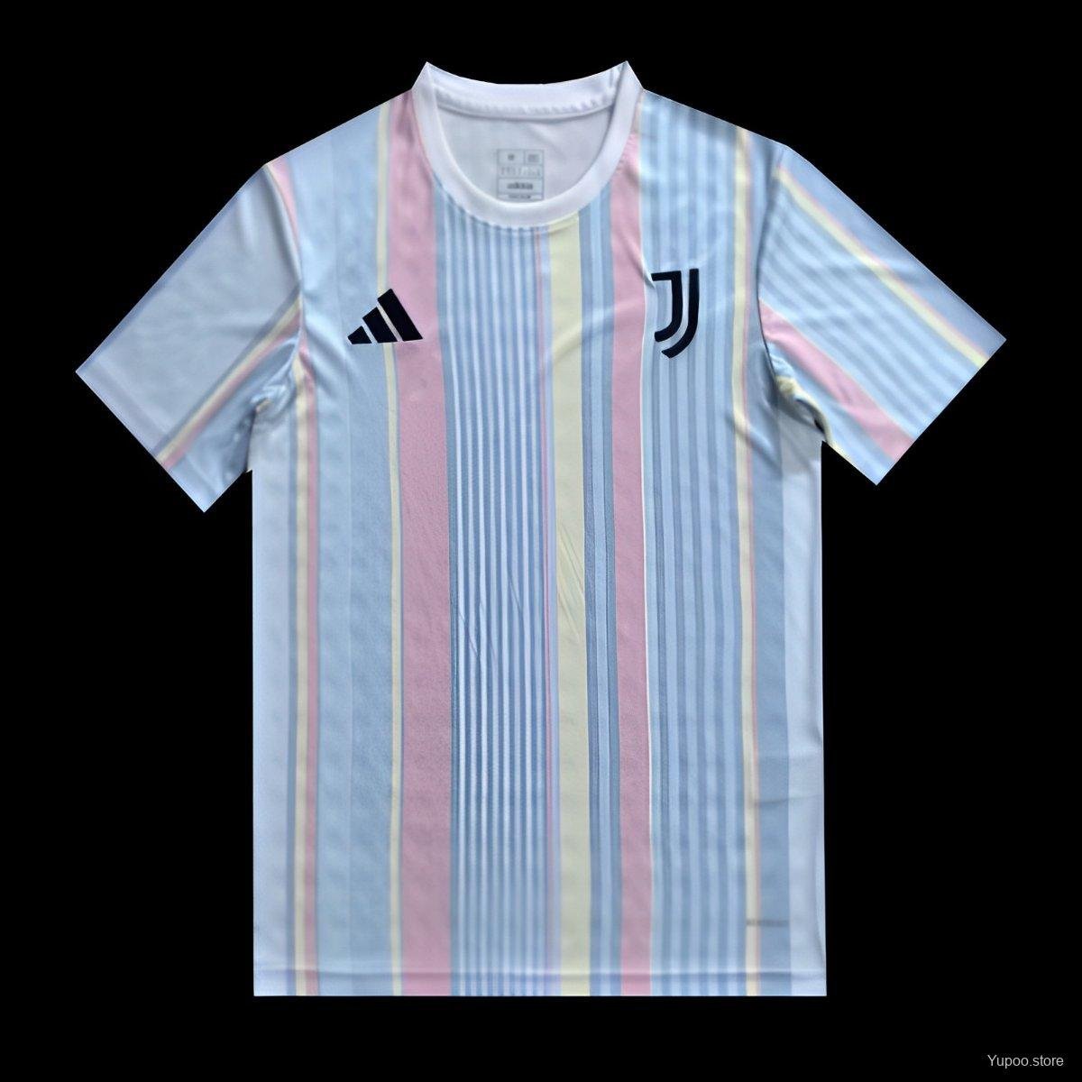 Juventus White with Rainbow Stripes 25/26 Jersey