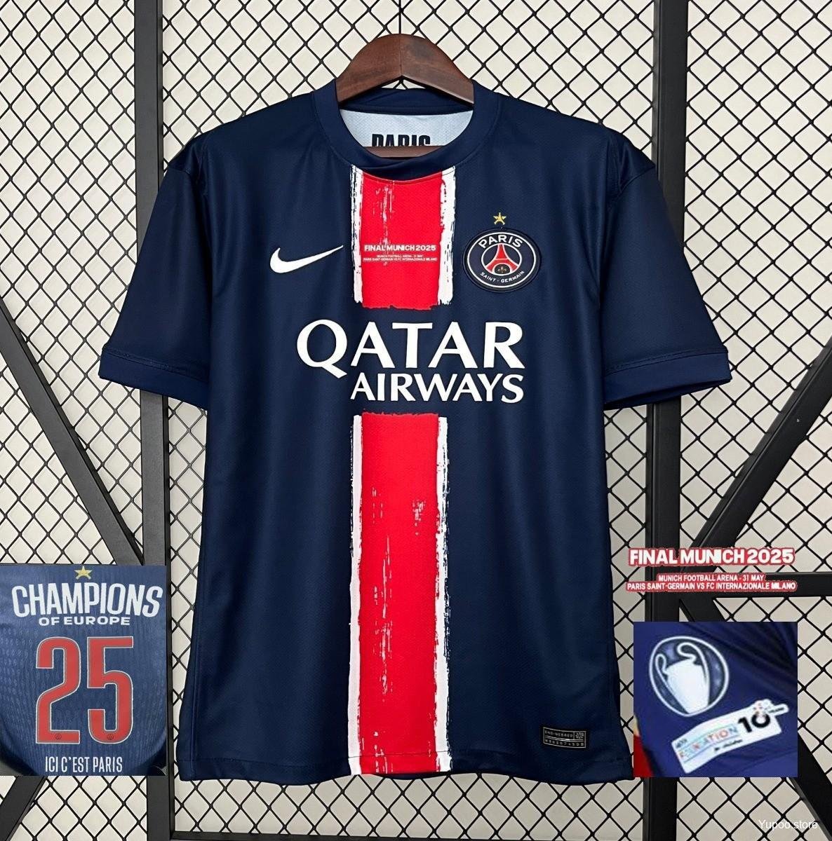 PSG Home Jersey With Final Match Champion 25/26 Jersey